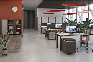 Мебель для персонала SOLUTION METAL Акация Морава / Трюфель фото