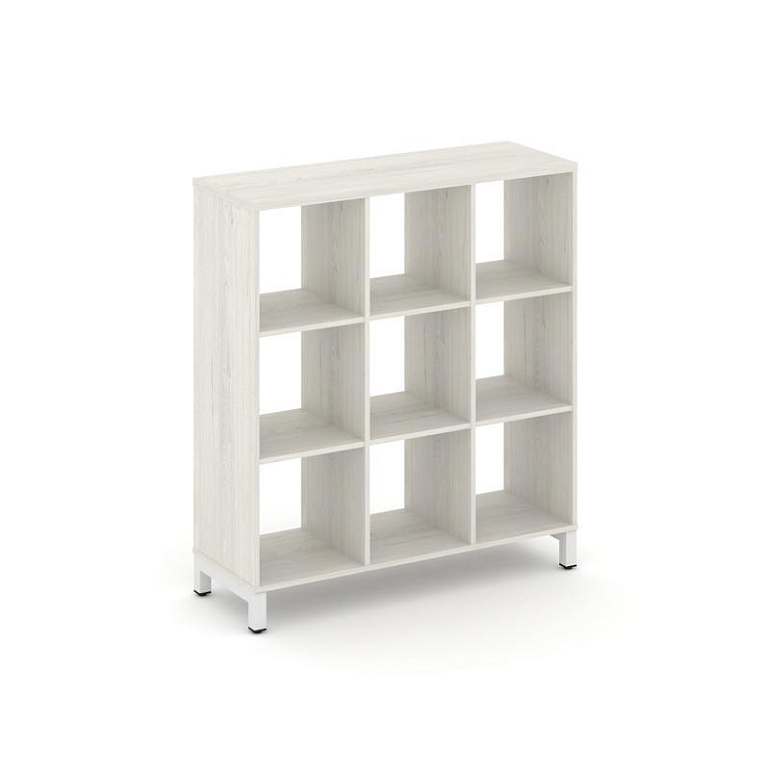 каркас стеллажа 3 яр. style project sn.ks-330 дуб наварра/металл белый фото