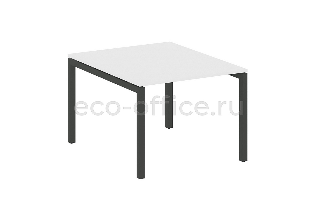 Стол переговорный (1 столешница) METAL SYSTEM QUATTRO 5x5 50БП.ПРГ-1.1 Белый / Антрацит металл купить в Москве