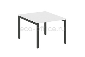 Стол переговорный (1 столешница) METAL SYSTEM QUATTRO 5x5 50БП.ПРГ-1.1 Белый / Антрацит металл фото