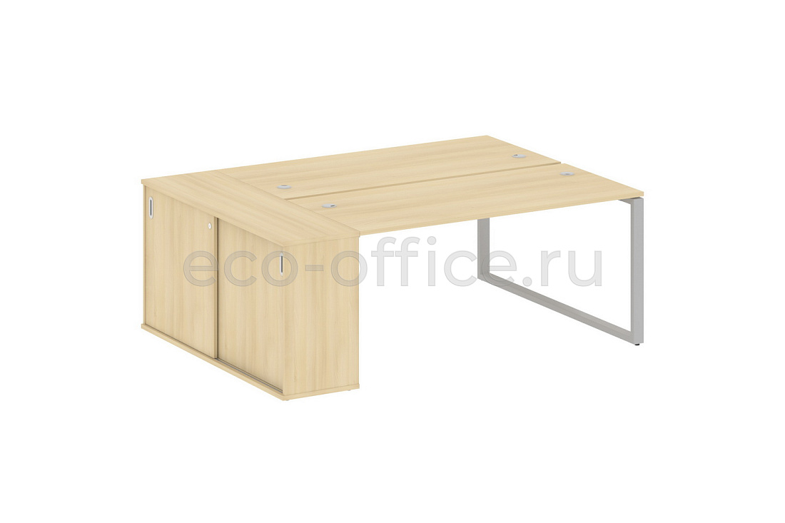 Рабочая станция с опорным шкафом-купе METAL SYSTEM STYLE БО.РС-СШК-1.4 Акация Лорка / Серый металл  стоимость
