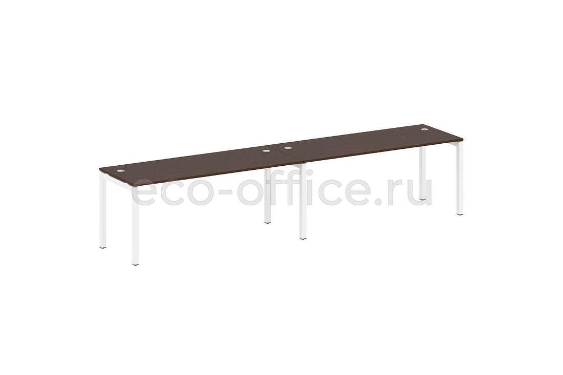 Рабочая станция на 2 рабочих места METAL SYSTEM QUATTRO 5x5 50БП.СМ-2.5 Венге Цаво / Белый металл  стоимость