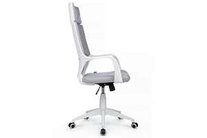 Кресло RV Chair IQ RV 8989 Белый пластик / Светло-серая ткань фото