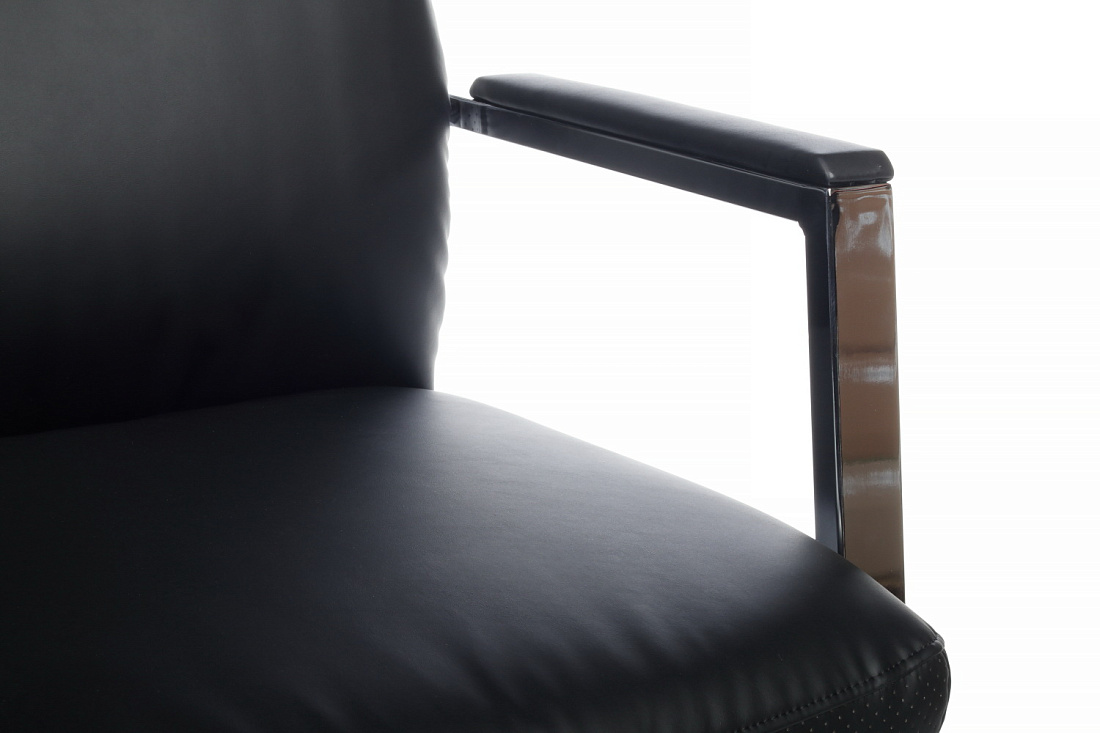 конференц-кресло rv chair leon-sf d916 чёрная экокожа фото