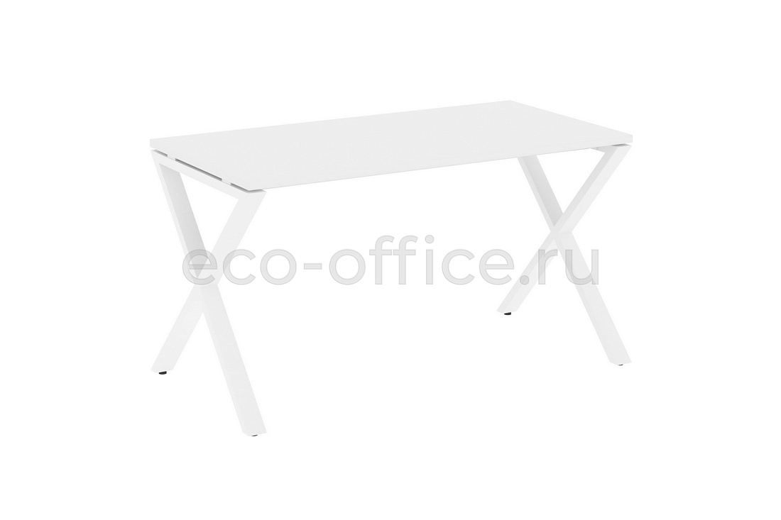 Стол рабочий LOFT VR.L-SRX-3.7 Белый Бриллиант / Белый металл   стоимость