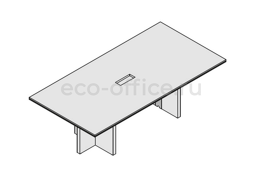 Стол прямоугольный переговорный с отверстием E.O.S. 118250 Light Poplar (Cod.64)  стоимость