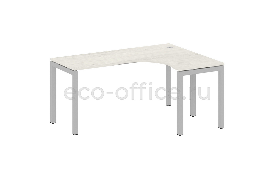 Стол криволинейный правый METAL SYSTEM QUATTRO 5x5 50БП.СА-4 Пр Дуб Наварра / Серый металл купить в Москве