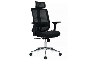 Кресло RV Chair BOX A663-3D-M3 Чёрная сетка / Чёрная ткань фото