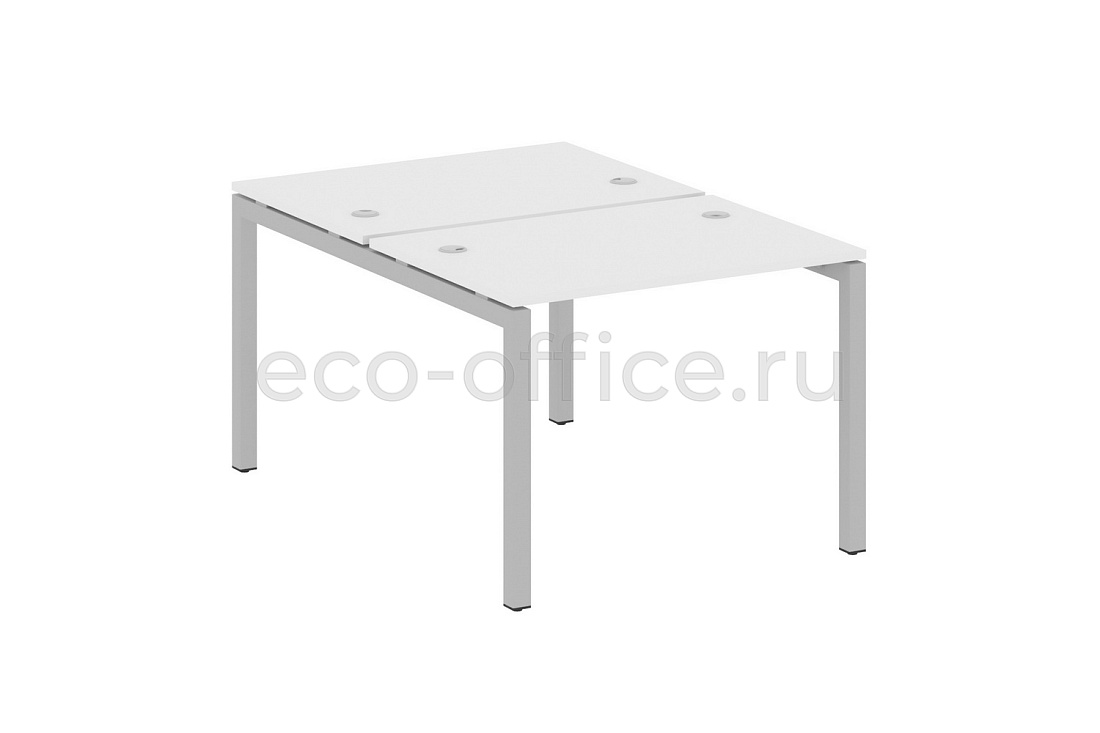 Рабочая станция METAL SYSTEM QUATTRO 5x5 50БП.РАС-СП-2.1 Белый / Серый металл купить в Москве