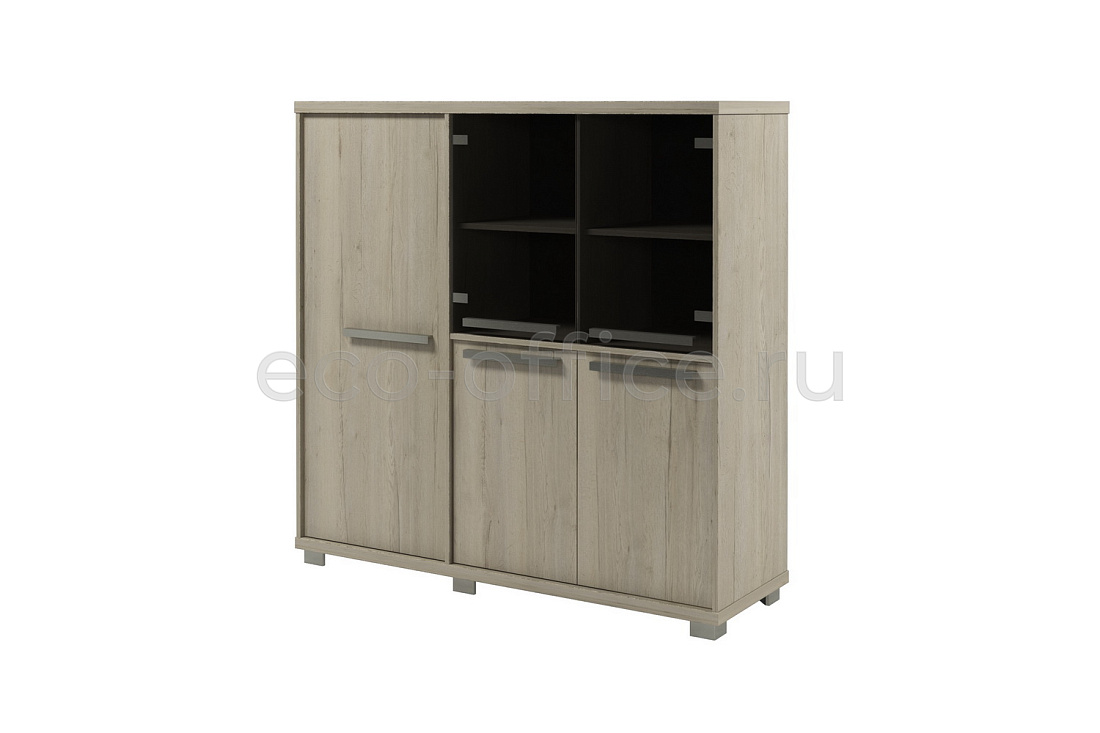 Шкаф высокий трехсекционный с гардеробом VESTAR Z-33-02л Дуб Галифакс / Бетон Чикаго  стоимость