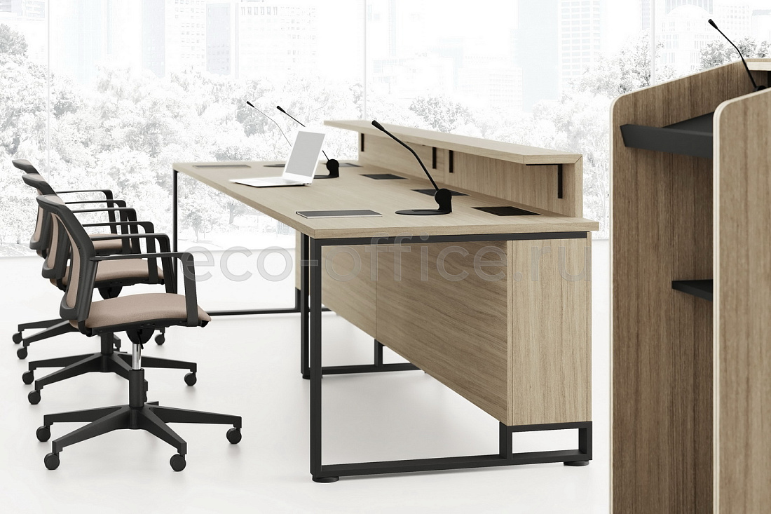 Столы для переговоров I-MEET Grey Elm / Grey Elm / Black (Cod.NR03)  стоимость