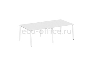 Стол переговорный (2 столешницы) METAL SYSTEM STYLE БА.ПРГ-2.2 Белый / Белый металл фото