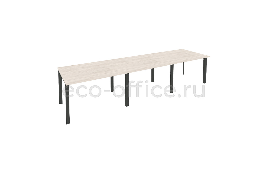 Стол переговорный (3 столешницы) ONIX O.MP-PRG-3.2 Денвер Светлый / Антрацит металл купить в Москве