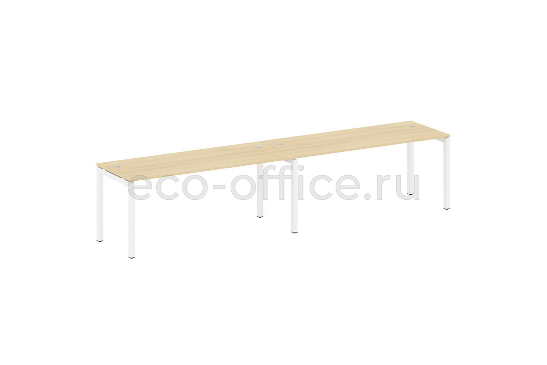 Рабочая станция на 2 рабочих места METAL SYSTEM QUATTRO 5x5 50БП.СМ-2.5 Акация Лорка / Белый металл  стоимость