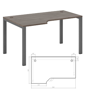 Стол эргономичный левый на металлоопорах  New Line NLN36322634 фото