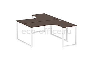 Рабочая станция криволинейная METAL SYSTEM STYLE БО.РАС-СА-2.4 Венге Цаво / Белый металл фото