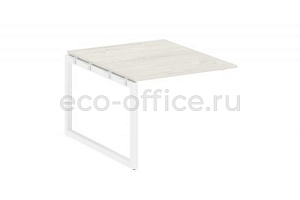 Проходной наборный элемент переговорного стола METAL SYSTEM QUATTRO 5x5 50БО.ППРГ-1 Дуб Наварра / Белый металл фото