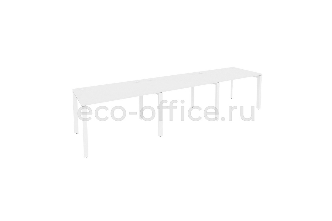 Рабочая станция на П-образном м/к ONIX O.MP-RS-3.2.8 Белый Бриллиант / Белый металл  купить в Москве