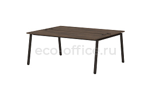 Стол-тандем на металлокаркасе LAVANA STEEL T-141 Таксония Тёмная фото
