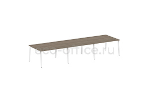 Стол переговорный (3 столешницы) METAL SYSTEM STYLE БА.ПРГ-3.3 Вяз Благородный / Белый металл фото