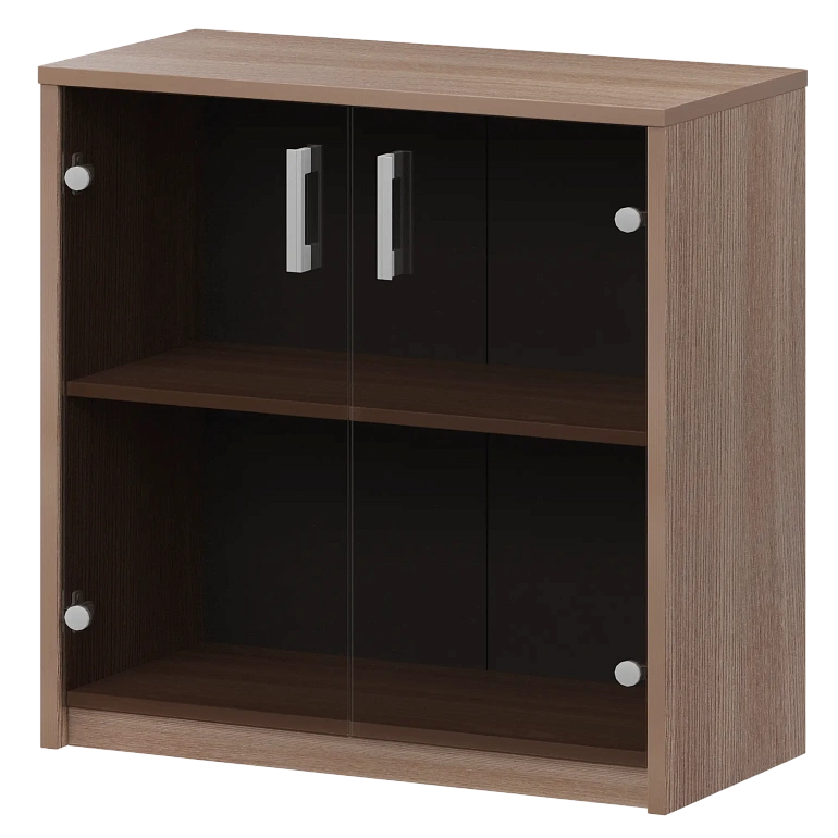 стеллаж низкий с тонированным стеклом protech а-302/а-стл302тон темный шимо фото