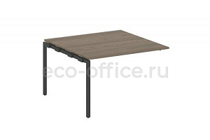 Проходной наборный элемент переговорного стола METAL SYSTEM QUATTRO 4x4 40БП.ППРГ-2 Вяз Благородный / Антрацит металл фото