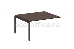 Проходной наборный элемент переговорного стола METAL SYSTEM QUATTRO 5x5 50БП.ППРГ-3 Венге Цаво / Антрацит металл фото