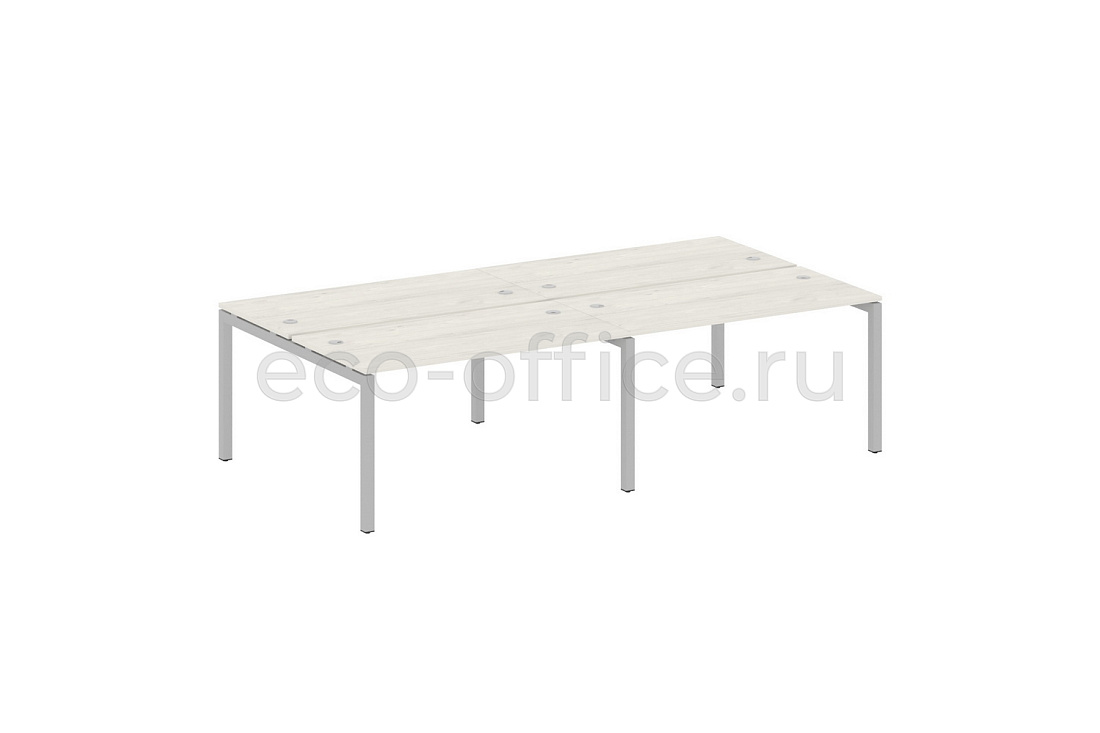 Рабочая станция на 4 рабочих места METAL SYSTEM QUATTRO 5x5 50БП.СМ-4.3 Дуб Наварра / Серый металл  стоимость