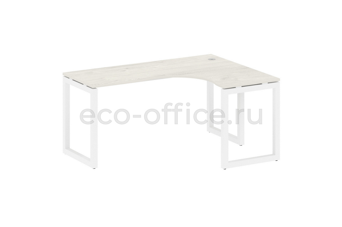 Стол криволинейный правый METAL SYSTEM QUATTRO 5x5 50БО.СА-4 Пр Дуб Наварра / Белый металл  стоимость