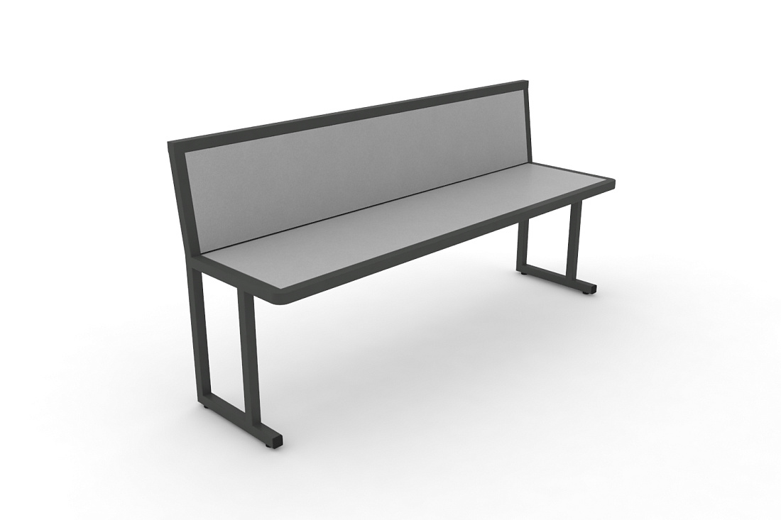 Скамья учебная трехместная DESK DK-1500L Серый / Антрацит Металл  стоимость