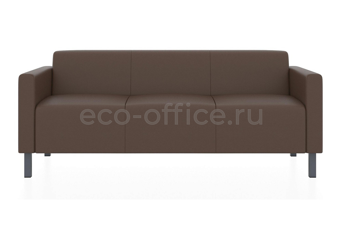 Трехместный диван ЕВРО экокожа Euroline 924 Терракотовый купить в Москве