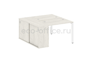 Рабочая станция с опорным шкафом-купе METAL SYSTEM STYLE БП.РС-СШК-1.1 Дуб Наварра / Белый металл фото