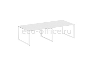 Стол переговорный (2 столешницы) METAL SYSTEM STYLE БО.ПРГ-2.3 Белый / Белый металл фото