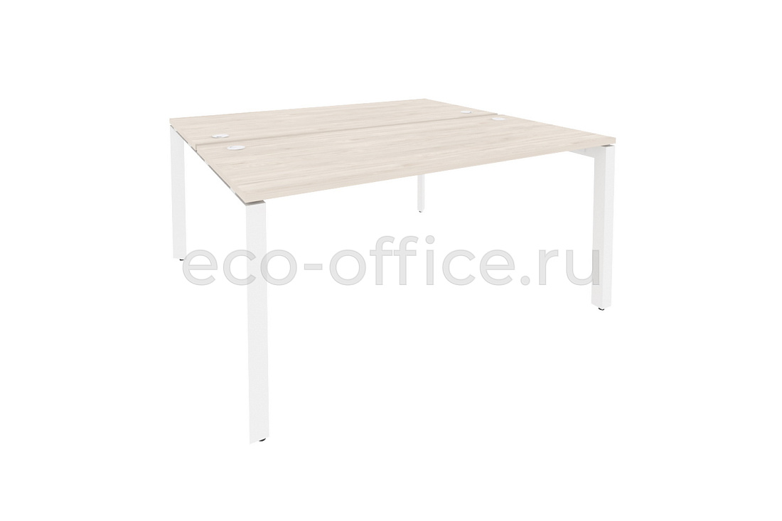 Рабочая станция на П-образном м/к ONIX O.MP-D.RS-2.4.7 Денвер Светлый / Белый металл  купить в Москве