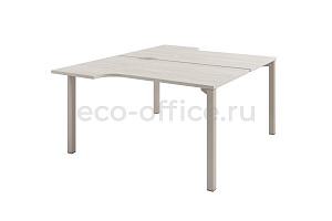 Стол-тандем эргономичный на металлокаркасе SOLUTION D-61 Акация Морава / Кашемир фото
