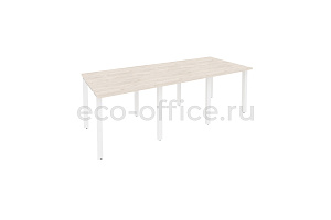 Стол переговорный (3 столешницы) ONIX O.MP-PRG-3.0 Денвер Светлый / Белый металл фото