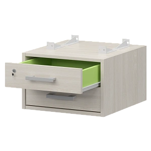 Тумба подвесная для столов на м/каркасе гл.600 мм Protech АМТ2-02М.60 Ясень шимо/Белый фото