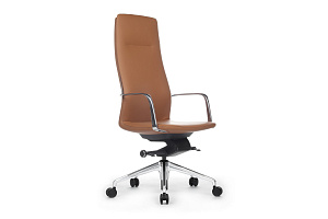 Кресло руководителя RV Design PLAZA FK004-A13 Светло-коричневая кожа фото
