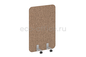Перегородка на металлических опорах, на роликах R-LINE SOFT AP.R-80-120 Рогожка Romeo 01 / Серый металл фото