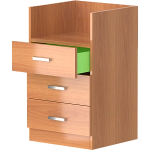 Корпус тумбы к эргономичным столам Protech В-804 Миланский орех фото