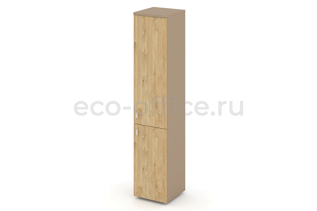 Шкаф высокий узкий правый ESTETICA ES.SU-1.3(R) Латте / Тиквуд Светлый купить в Москве