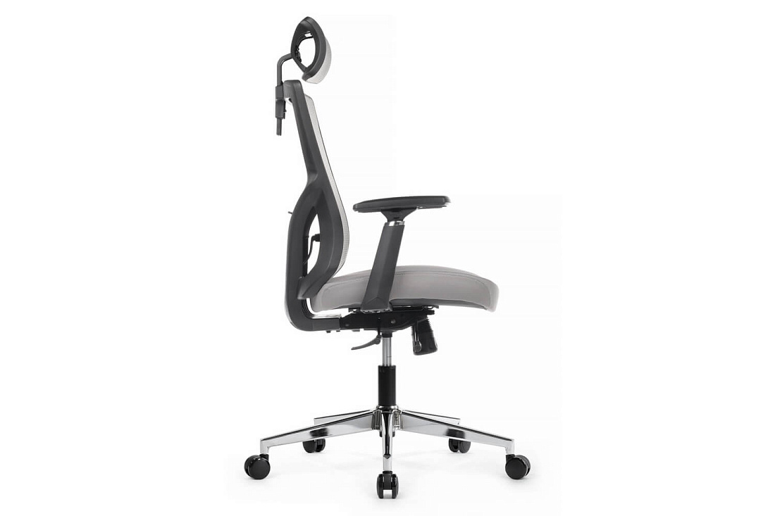кресло rv chair step a2320 серая сетка / серая ткань фото