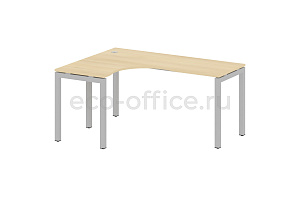 Стол криволинейный левый METAL SYSTEM QUATTRO 5x5 50БП.СА-4 Л Акация Лорка / Серый металл фото