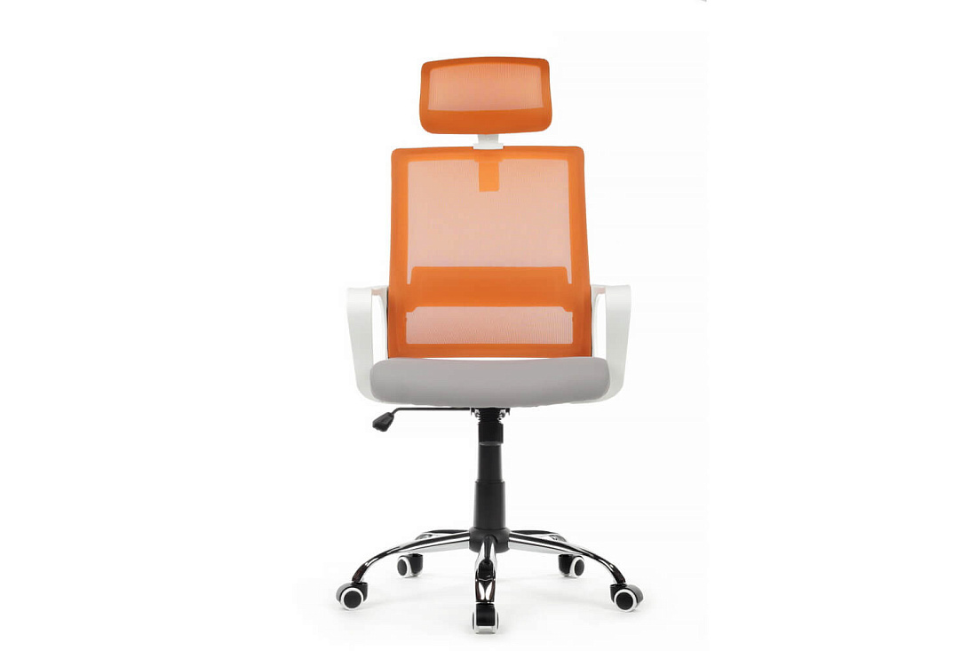 кресло rv chair mint 1029hw оранжевая сетка / серая ткань фото