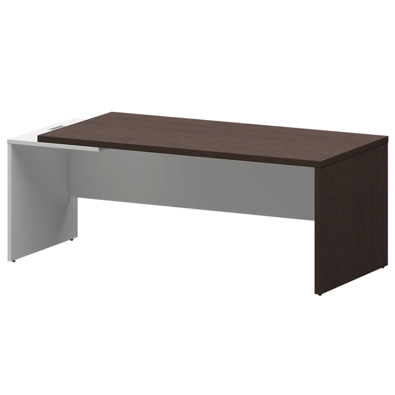 стол руководителя левый protech kz-20l дуб венге/белый фото